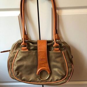 ‎Brics Olive Green Micro Suede Shoulder Bag